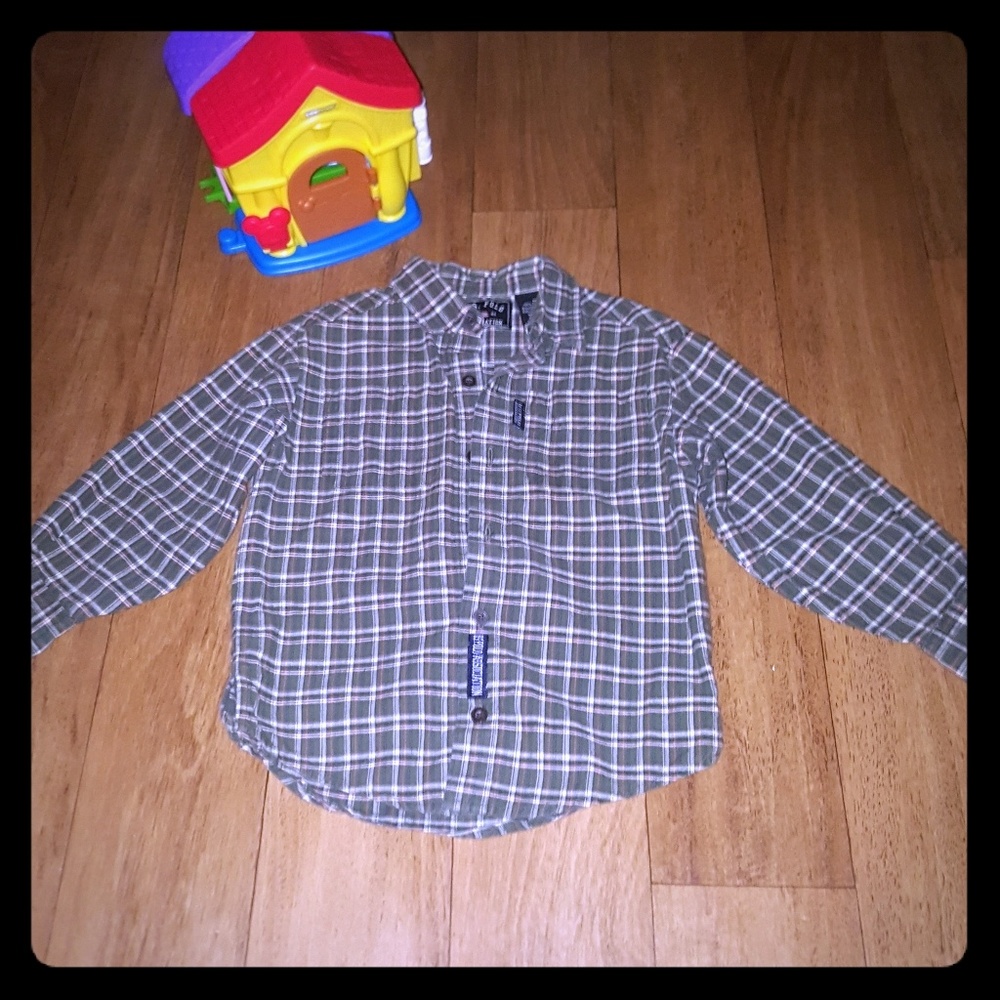 Toddler Plaid Button Down Polo shirt